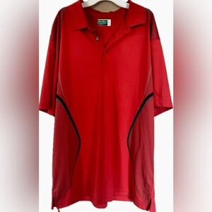 Hogan Red Performance Polo with Black Accents. Mens Size XL